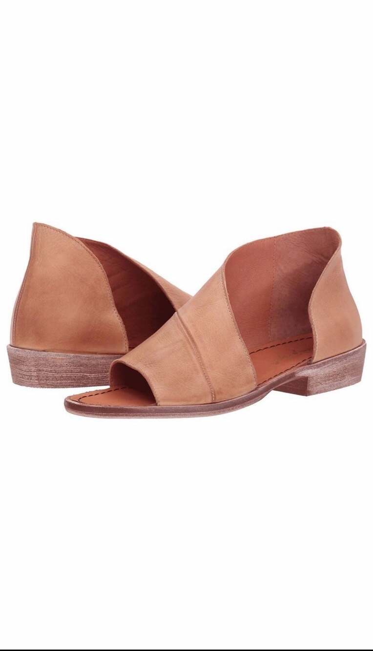 Free People Mont Blanc Asymmetrical Leather Sandals in Natural